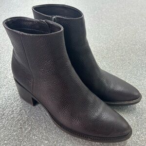 ECCO Women’s Brown Textured Leather Heeled Ankle Boots